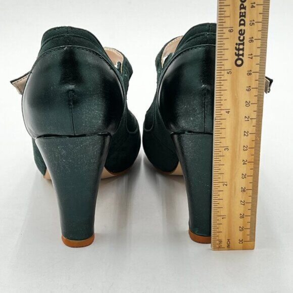 FOWT Women Vintage Mid Kitten Heel Mary Jane Pumps Classic Round Toe - Picture 4 of 5